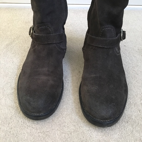 Suede dark brown ankle boots size 37 - Picture 6 of 14